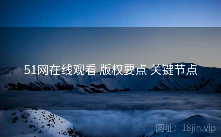 51网在线观看 版权要点 关键节点