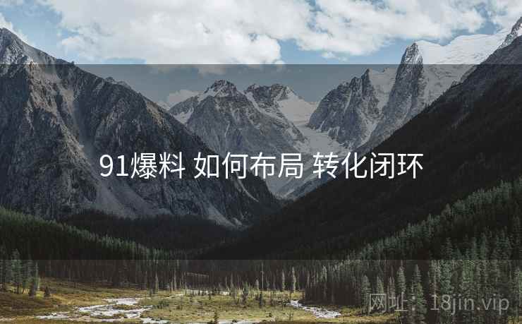 91爆料 如何布局 转化闭环